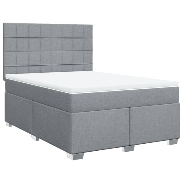 vidaXL &Kappa;&rho;&epsilon;&beta;ά&tau;&iota; Boxspring &mu;&epsilon; &Sigma;&tau;&rho;ώ&mu;&alpha; &Alpha;&nu;&omicron;&iota;&chi;&tau;ό &Gamma;&kappa;&rho;&iota; 140x190 &epsilon;&kappa;. &Upsilon;&phi;&alpha;&sigma;&mu;ά&tau;&iota;&nu;&omicron;