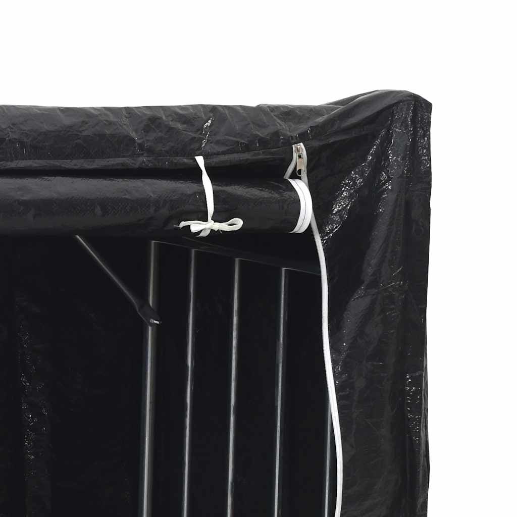 vidaxL Ράφι για καυσόξυλα με κάλυμμα βροχής 100x40x200 εκ.