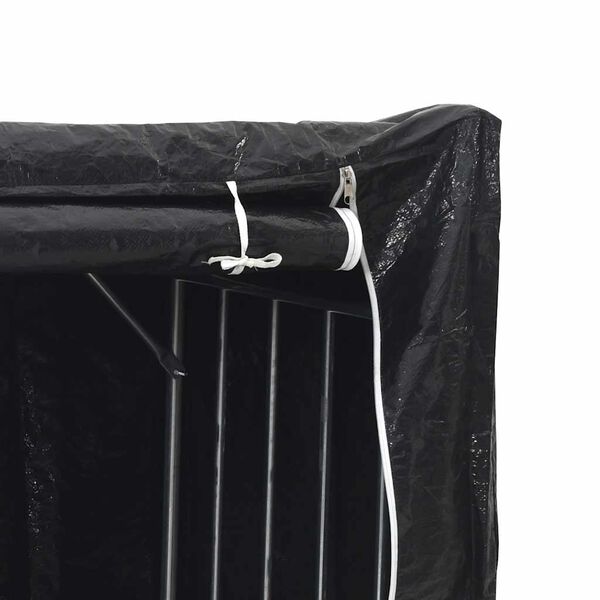 vidaxL Ράφι για καυσόξυλα με κάλυμμα βροχής 100x40x200 εκ.