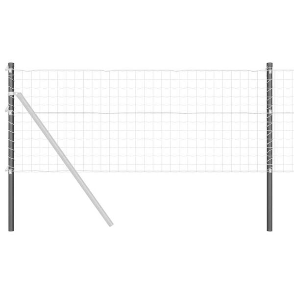 vidaXL Πό posts φράχτη 2 pcs Γκρι 50 cm Ατσάλι με Επικάλυψη Πούδρας