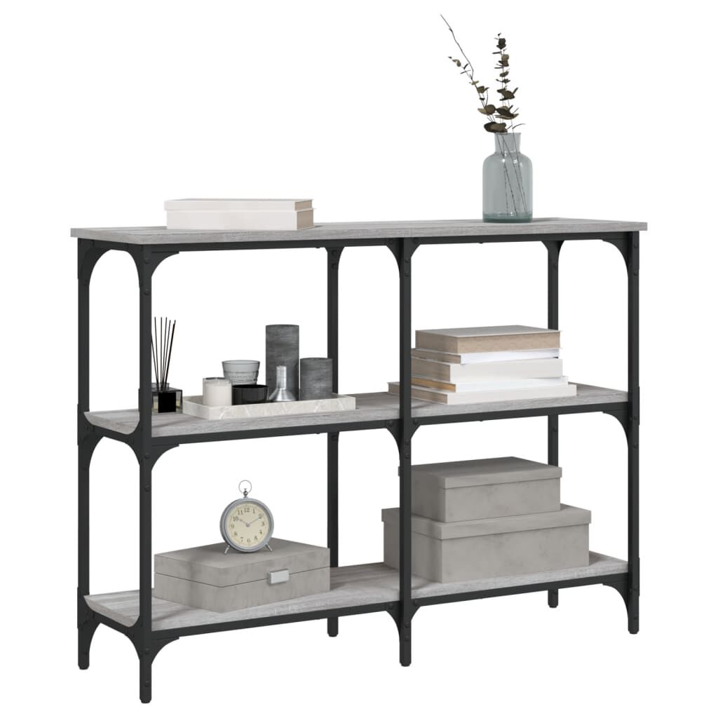 vidaXL Τραπέζι Κονσόλα Γκρι Sonoma 100x29x75 εκ. Επεξεργασμένο Ξύλο