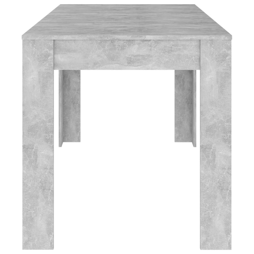 vidaXL Τραπεζαρία Γκρι Σκυροδέματος 140 x 74,5 x 76 εκ. Επεξ. Ξύλο