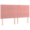 vidaXL Πλαίσιο Κρεβατιού με Κεφαλάρι Ροζ 180x200 εκ. Βελούδινο