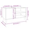 vidaXL Δισκοθήκη Λευκή 84,5 x 38 x 48 εκ. από Επεξεργασμένο Ξύλο