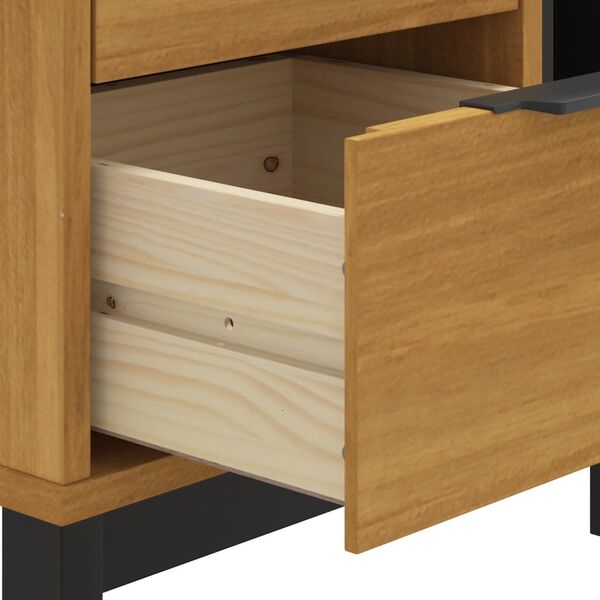 vidaXL Κομοδίνο FLAM 49 x 35 x 50 εκ. από Μασίφ Ξύλο Πεύκου