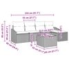 vidaXL Σετ Καναπέ με μαξιλάρι 6 pcs Ανοιχτό γκρι συνθετικό ρατάν