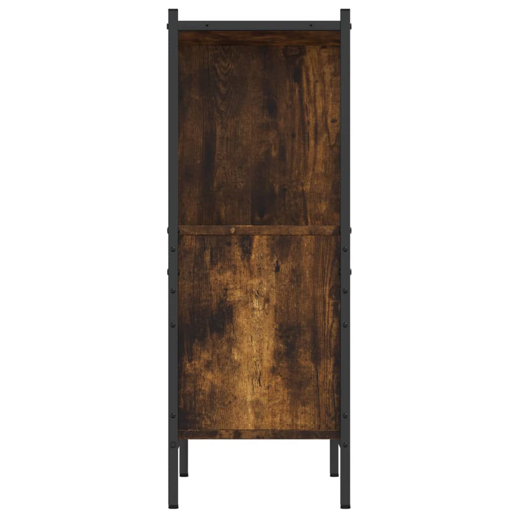 vidaXL Βιβλιοθήκη Καπνιστή Δρυς 72x28x77,5εκ. από Επεξεργασμένο Ξύλο