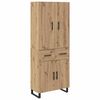 vidaXL Highboard 2 &tau;&mu;&chi;. Artisan Oak 69,5 x 34 x 180 &epsilon;&kappa;.