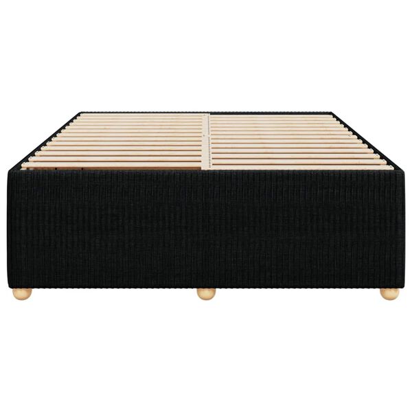 vidaXL Σκελετός Κρεβατιού Χωρίς Στρώμα Μαύρο 140x190 εκ. Υφασμάτινο
