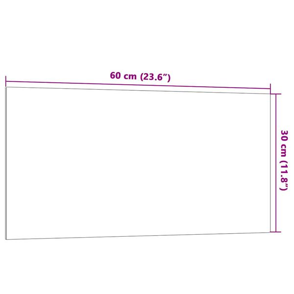 vidaXL Πίνακας Επιτοίχιος Μαγνητικός Λευκός 60 x 30 εκ. Ψημένο Γυαλί