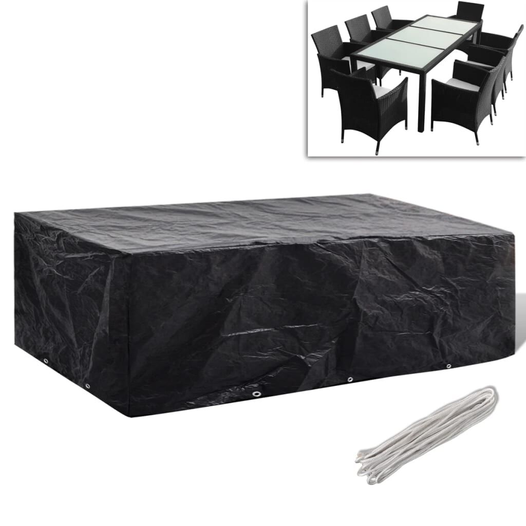 vidaXL Κάλυμμα Επίπλων Κήπου με 8 Κρίκους 300 x 140 x 90 εκ.