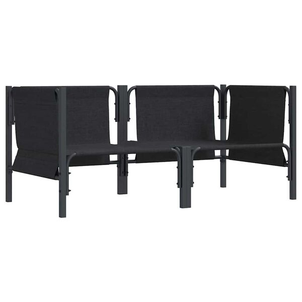 vidaXL Εξωτερικά Έπιπλα με μαξιλάρι με μαξιλάρι 2 pcs Ανθρακί Ατσάλι