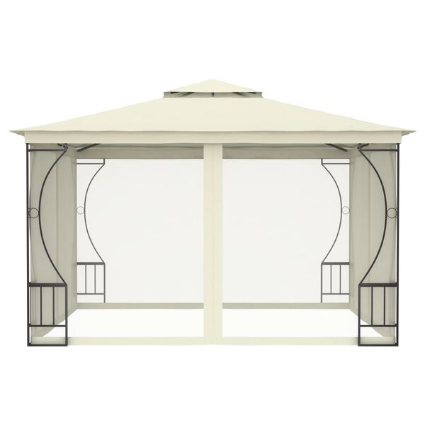 vidaXL Κιόσκι με Δίχτυα Κρεμ 300 x 300 x 265 εκ.