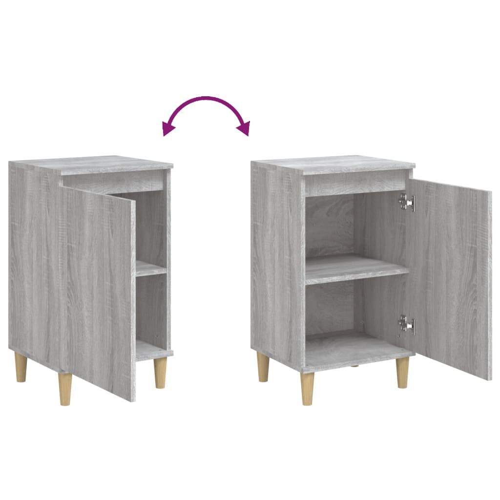 vidaXL Κομοδίνα 2 τεμ. Γκρι Sonoma 40x35x70 εκ. από Επεξεργασμένο Ξύλο