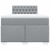 vidaXL Κρεβάτι Boxspring με Στρώμα Ανοιχτό Γκρι 120x190 εκ. Υφασμάτινο