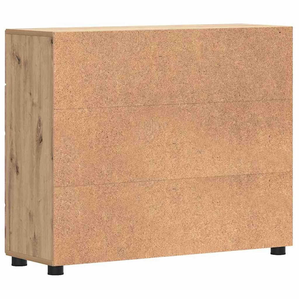 vidaXL Πλαϊνό γραφείο με συρτάρι artisan δρυς 88.5 x 30.5 x 73 εκ