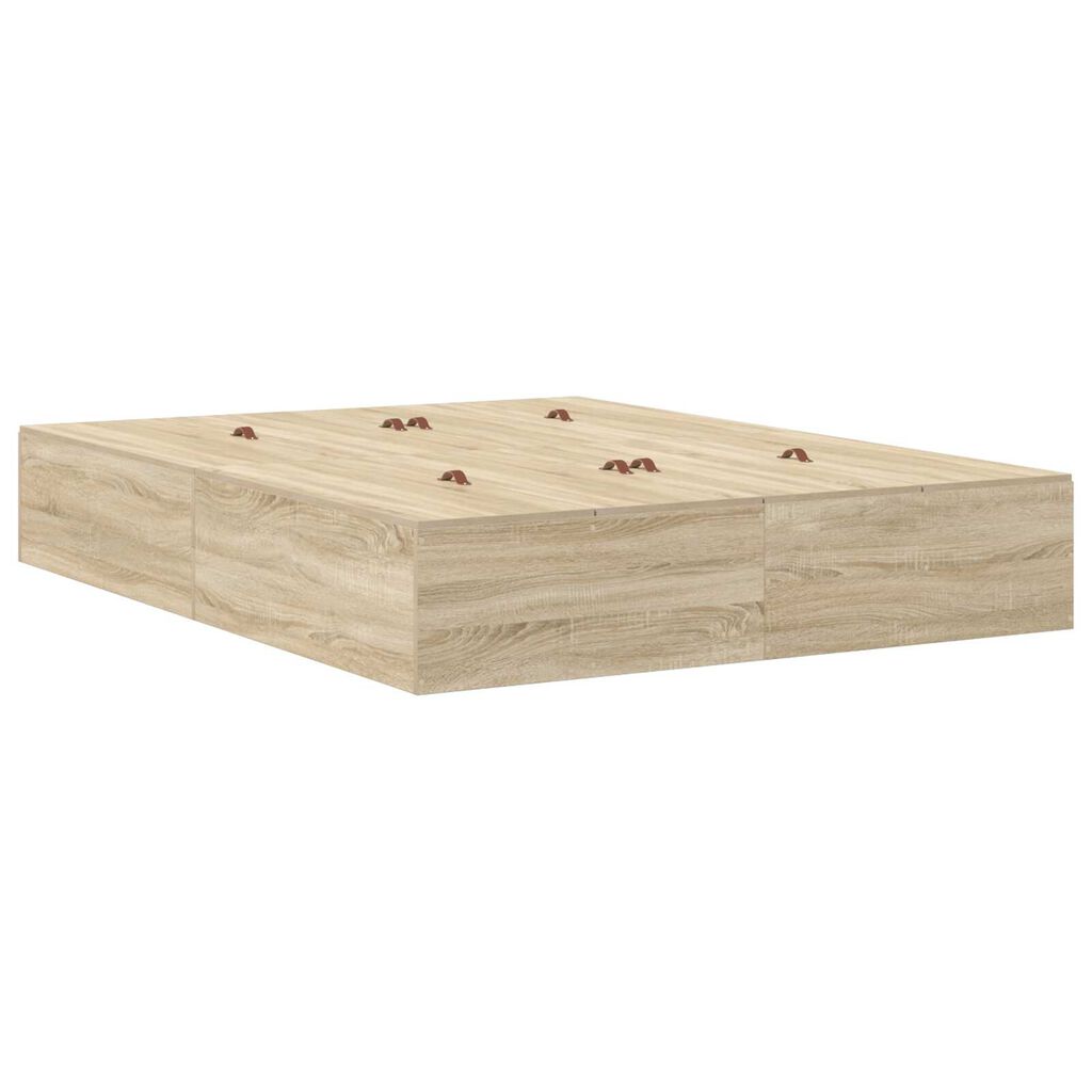 vidaXL Κρεβάτι Αποθήκευσης σε Χρώμα Σοένα 135x190 εκ.