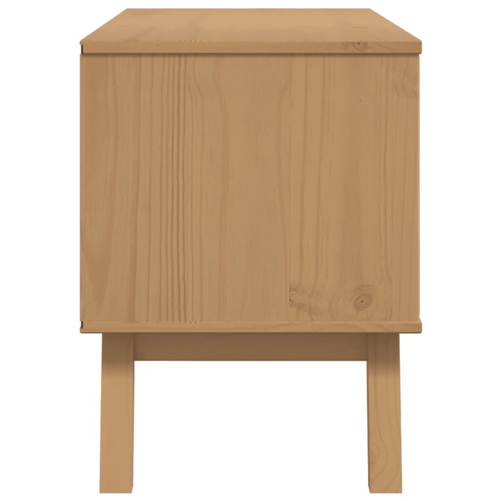 vidaXL Έπιπλο Τηλεόρασης OLDEN ΓκριΚαφέ 114x43x57εκ. Μασίφ Ξύλο Πεύκου