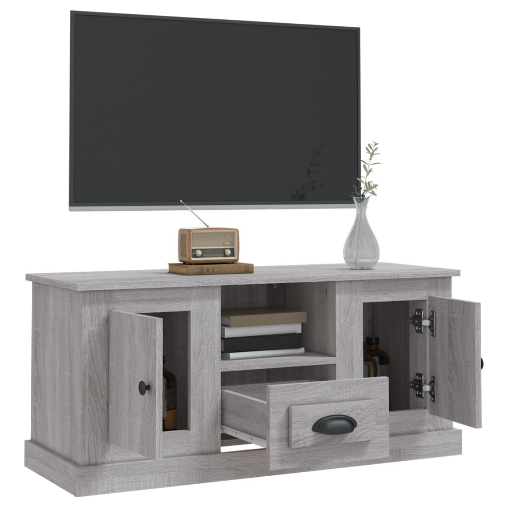 vidaXL Έπιπλο Τηλεόρασης Γκρι Sonoma 100x35,5x45 εκ. Επεξ. Ξύλο