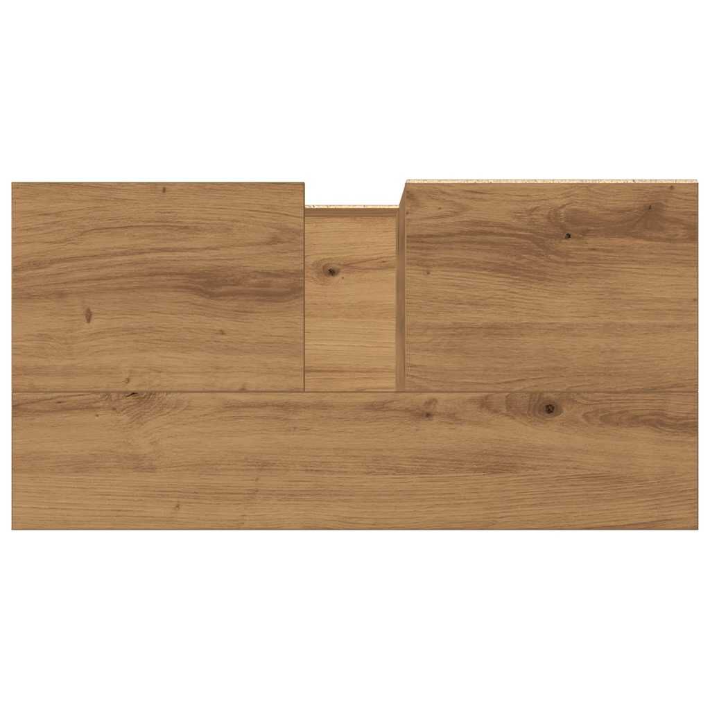 vidaXL Ντουλάπι Μπάνιου τεχνίτης Δρυς 65x33x60 εκ. Επεξεργασμένο Ξύλο