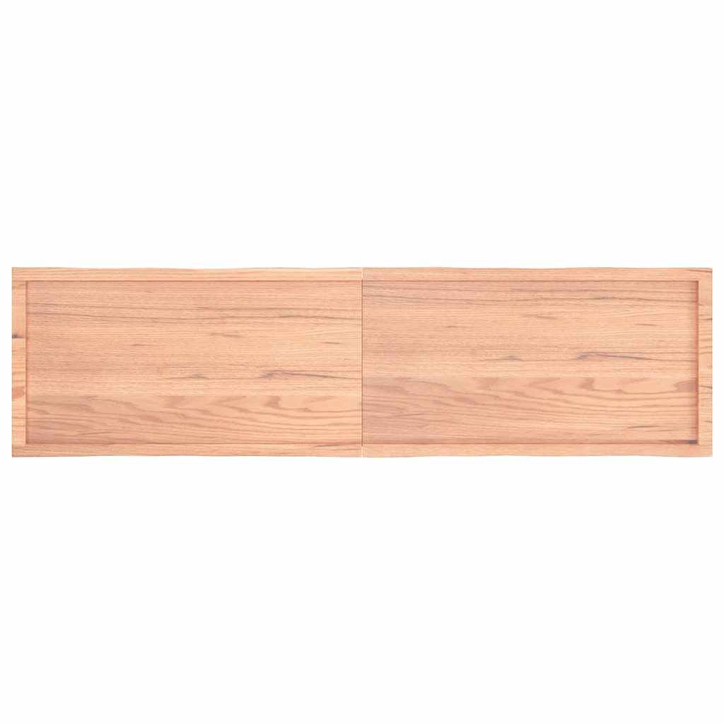 vidaXL Επιφ Τραπεζιού Αν Καφέ 200x50x(2-6)εκ.Ακατέργ. Μασίφ Ξύλο Δρυός
