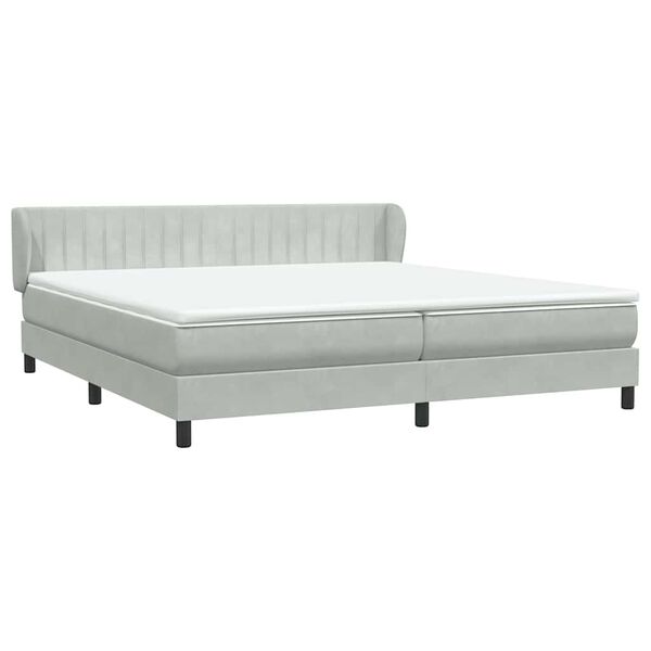 vidaXL Box Spring &kappa;&rho;&epsilon;&beta;ά&tau;&iota; &mu;&epsilon; &sigma;&tau;&rho;ώ&mu;&alpha;&tau;&alpha; &alpha;&nu;&omicron;&iota;&chi;&tau;ό &gamma;&kappa;&rho;&iota; 180x210 cm Velvet