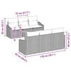 vidaXL Σετ Καναπέ Κήπου με μαξιλάρι 7 pcs Μαύρο Πολυ ράταν