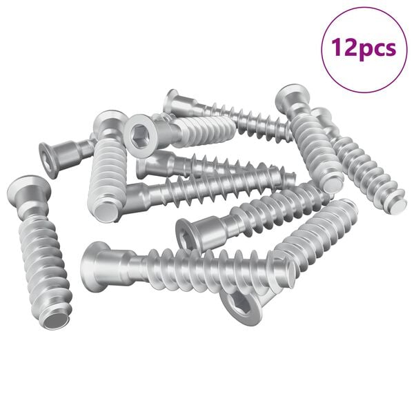 vidaXL &Kappa;&epsilon;&phi;&alpha;&lambda;ή &beta;ί&delta;&alpha;&sigmaf; 12 pcs &Alpha;&sigma;&eta;&mu;ί M7 x 40 &chi;&lambda;&sigma;&tau; &Alpha;&tau;&sigma;ά&lambda;&iota;
