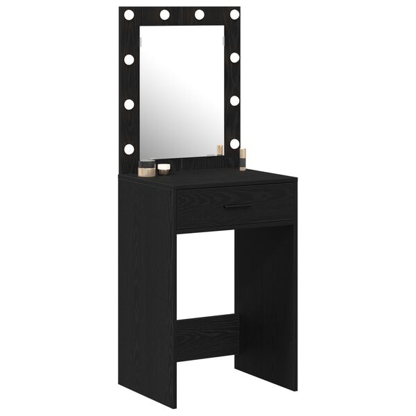 vidaXL Κομοδίνο Μαύρη δρυς 50 x 41 x 135 εκ Επεξεργασμένο ξύλο