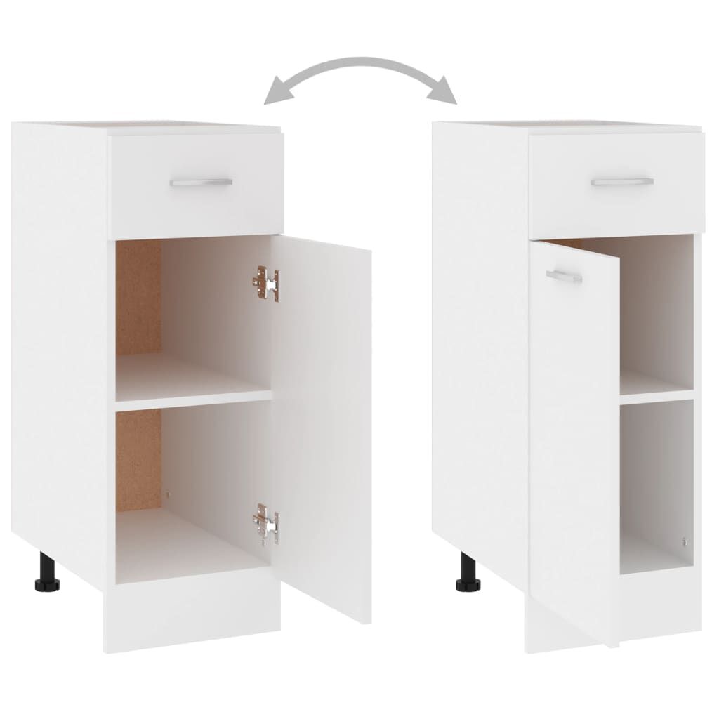 vidaXL Ντουλάπι με Συρτάρι Lyon Λευκό 30x46x81,5 εκ. Επεξ. Ξύλο