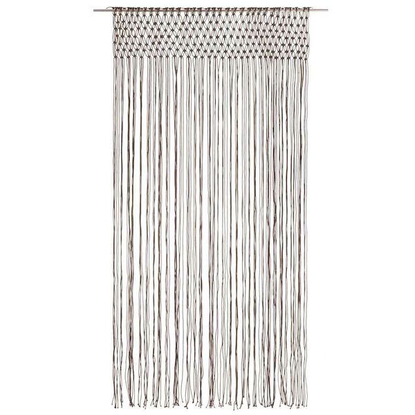vidaXL Κουρτίνα Μακραμέ Taupe 140 x 240 εκ. Βαμβακερή