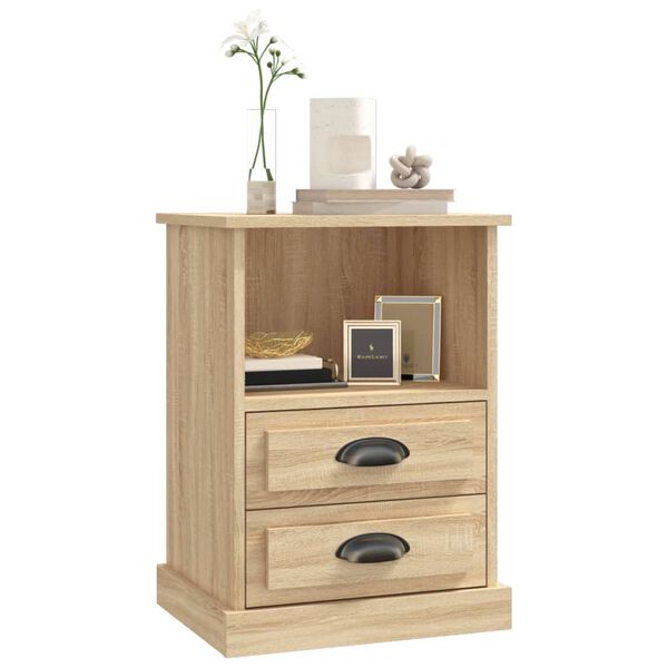 vidaXL Κομοδίνα 2 τεμ. Sonoma Δρυς 43x36x60 εκ.