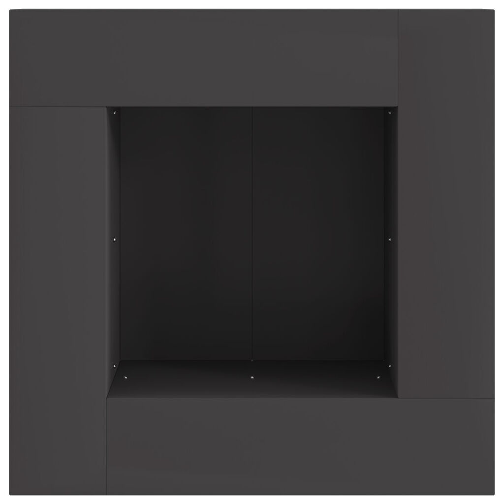 vidaXL Μαύρη Τετράγωνη Φωτιά 60x60x30 εκ. Χάλυβας