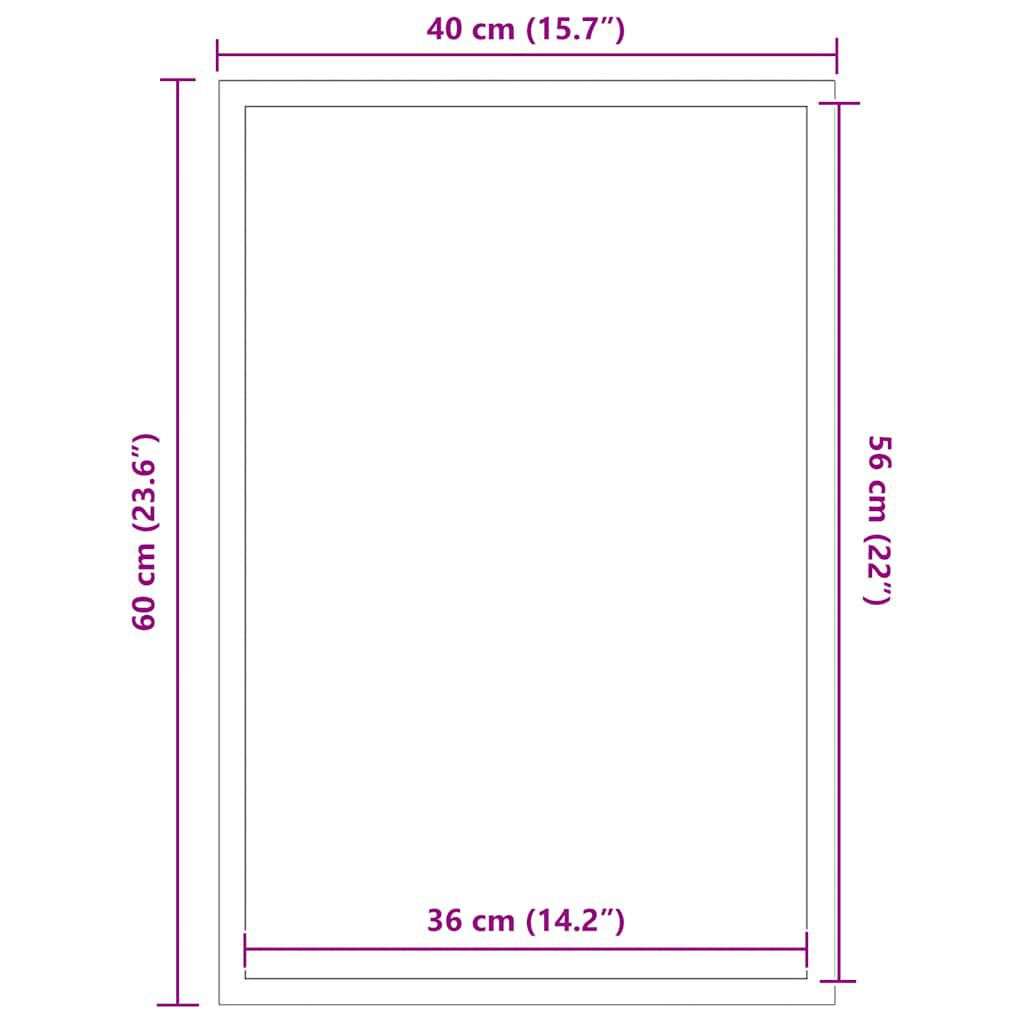 vidaXL Πατάκι Εισόδου Γκρι 40 x 60 εκ.
