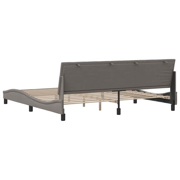 vidaXL Σκελετός Κρεβατιού Χωρίς Στρώμα Taupe 200x200 εκ.Υφασμάτινο