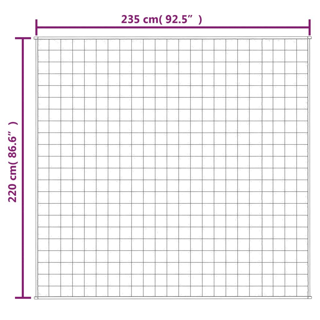 vidaXL Κουβέρτα Βαρύτητας Ανοιχτό Κρεμ 220 x 235 εκ. 15 κ. Υφασμάτινη