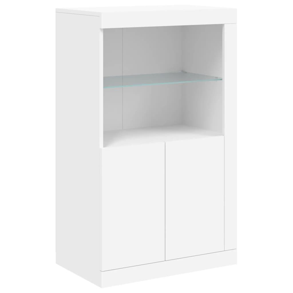 vidaXL Μπουφές με Φώτα LED Λευκός 181,5 x 37 x 100 εκ.