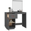 vidaXL Μπουντουάρ Γκρι 95x50x134 εκ. Μασίφ Ξύλο Πεύκου