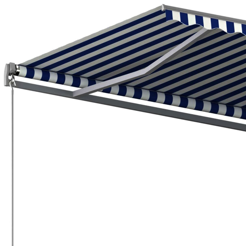 vidaXL Τέντα Αυτόματη Ανεξάρτητη Μπλε/Λευκό 350 x 250 εκ.