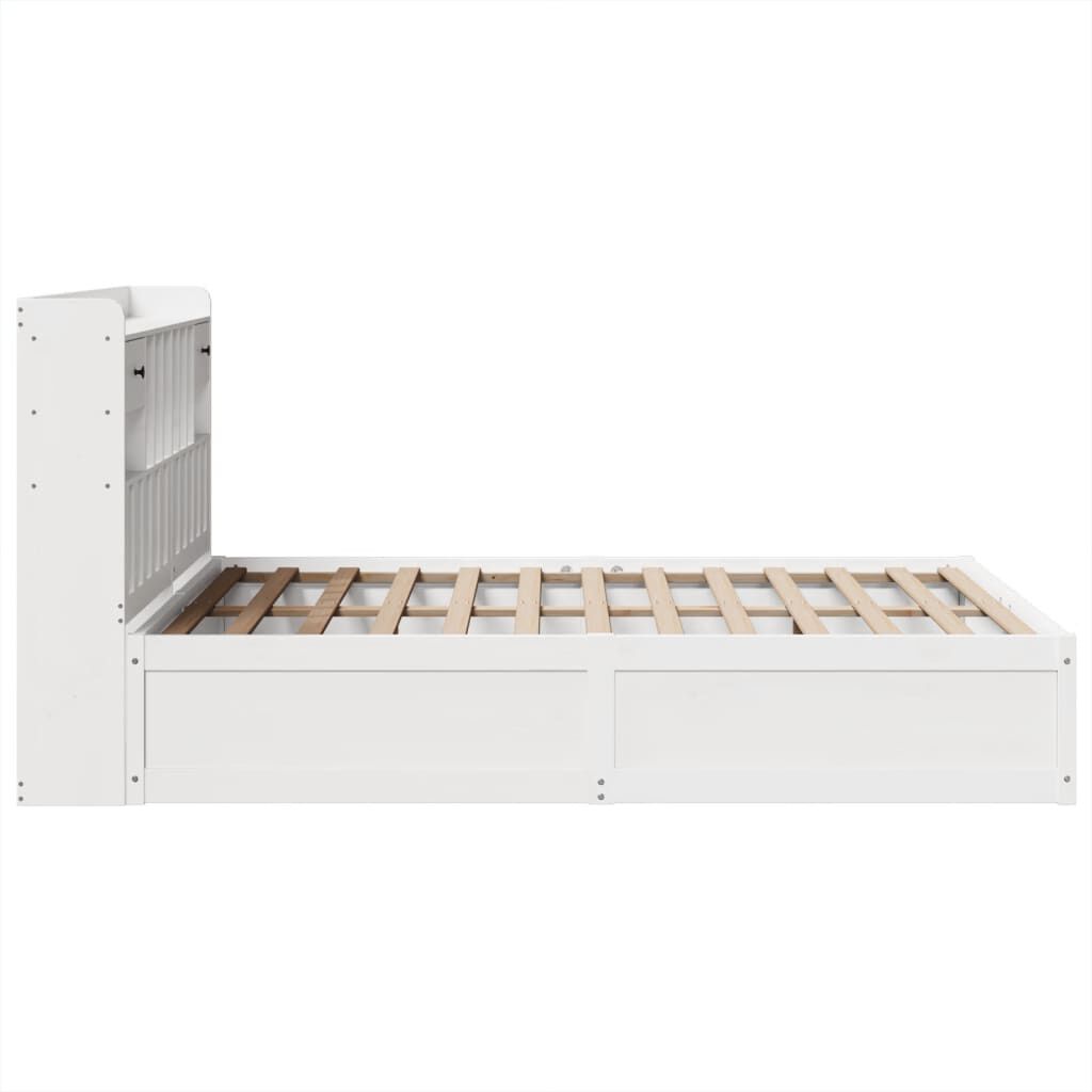 vidaXL Σκελετός Κρεβ. Χωρίς Στρώμα Λευκό 140x200 εκ Μασίφ Πεύκο