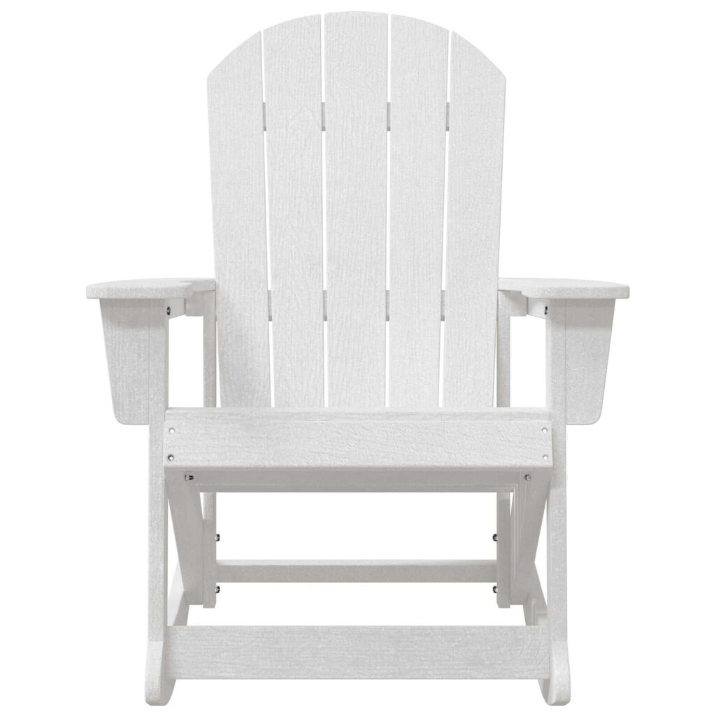 vidaXL Κουνιστή Καρέκλα Adirondack Λευκή 73.5x92x90 εκ.