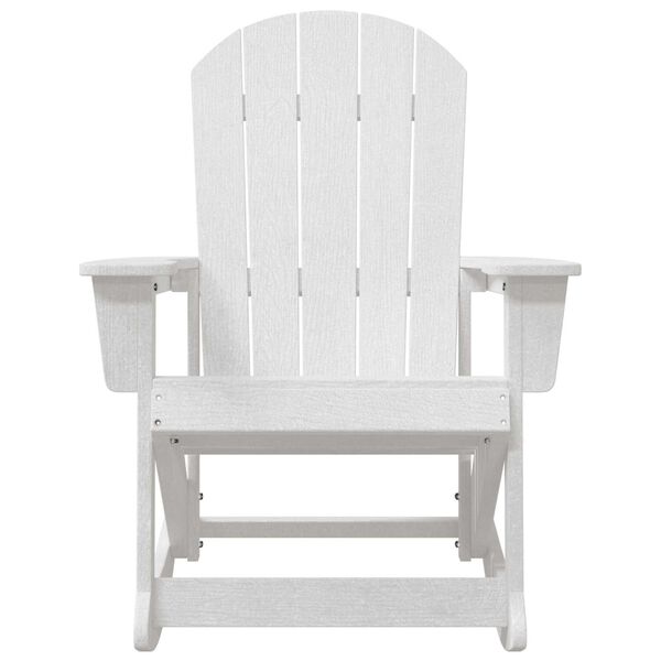 vidaXL Κουνιστή Καρέκλα Adirondack Λευκή 73.5x92x90 εκ.