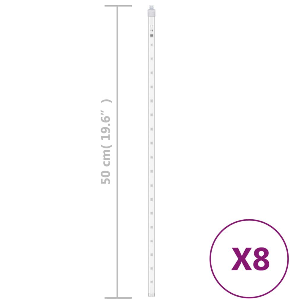 vidaXL Λαμπάκια Μετεωρίτης Εξ./Εσ. Χώρου 8 τεμ. Μπλε 50 εκ. 288 LED
