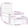 vidaXL &Kappa;&rho;&epsilon;&beta;ά&tau;&iota; Boxspring &mu;&epsilon; &Sigma;&tau;&rho;ώ&mu;&alpha; &Sigma;&kappa;&omicron;ύ&rho;&omicron; &Pi;&rho;ά&sigma;&iota;&nu;&omicron; 90x190 &epsilon;&kappa;. &Beta;&epsilon;&lambda;&omicron;ύ&delta;&iota;&nu;&omicron;