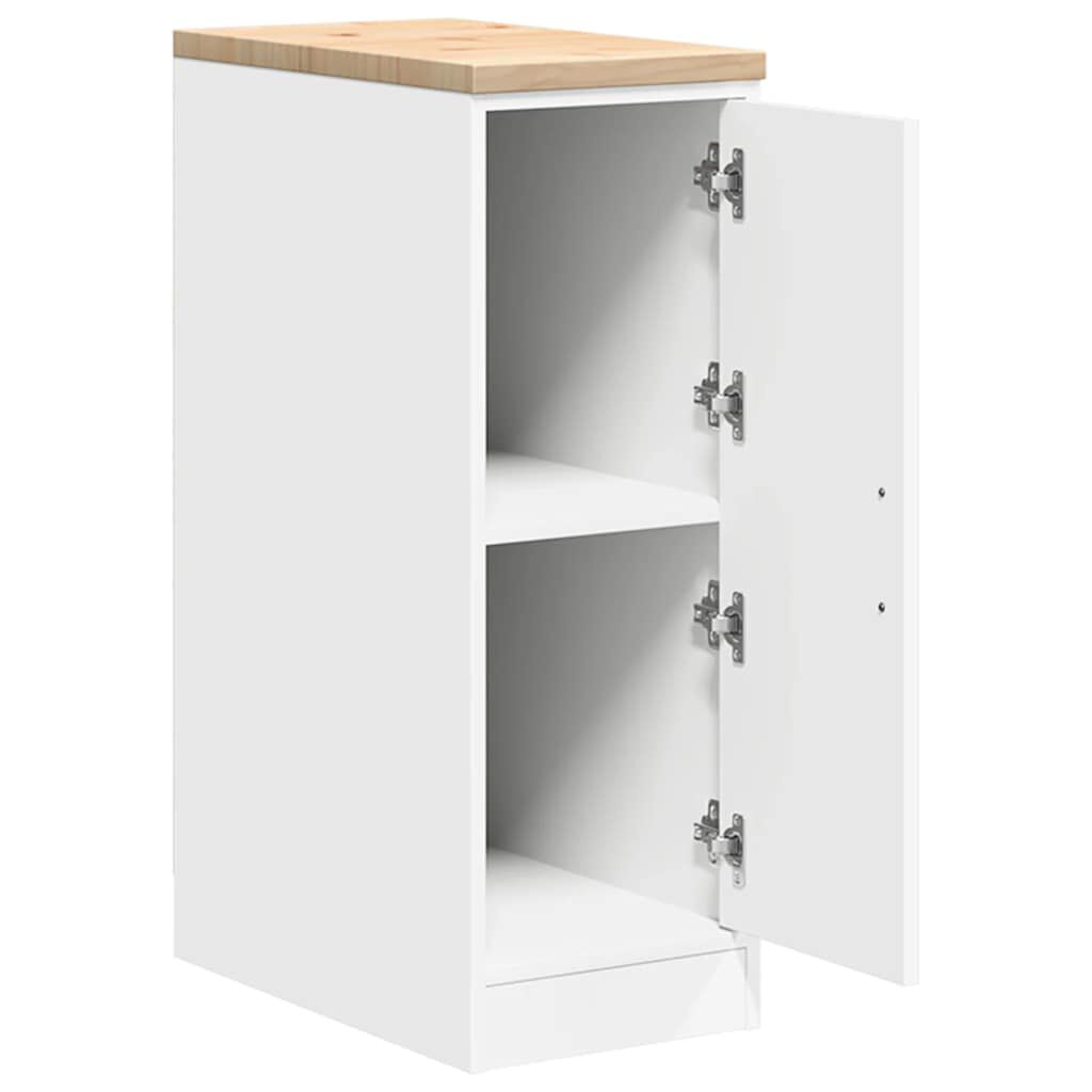 vidaXL ντουλάπι αποθήκευσης γκαράζ Λευκό 30x51x85 εκ μασίφ ξύλο πεύκο