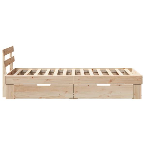 vidaXL Σκελετός Κρεβατιού Καφέ 80 x 200 cm Συμπαγές ξύλο πεύκου