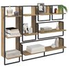 vidaXL Σετ ραφιών τοίχου με ράφι 6 pcs Artisan Oak 100 x 25 x 30 cm