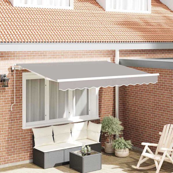 vidaXL Σκηνίτσα Αναδιπλούμενη Ανοιχτό γκρι 350 x 200 cm