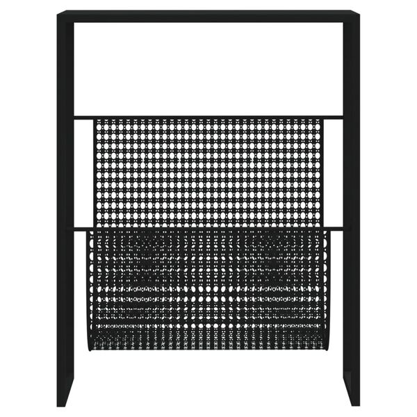 vidaXL Ραφιέρα Περιοδικών Μαύρη 35 x 15 x 45 εκ. από Ατσάλι