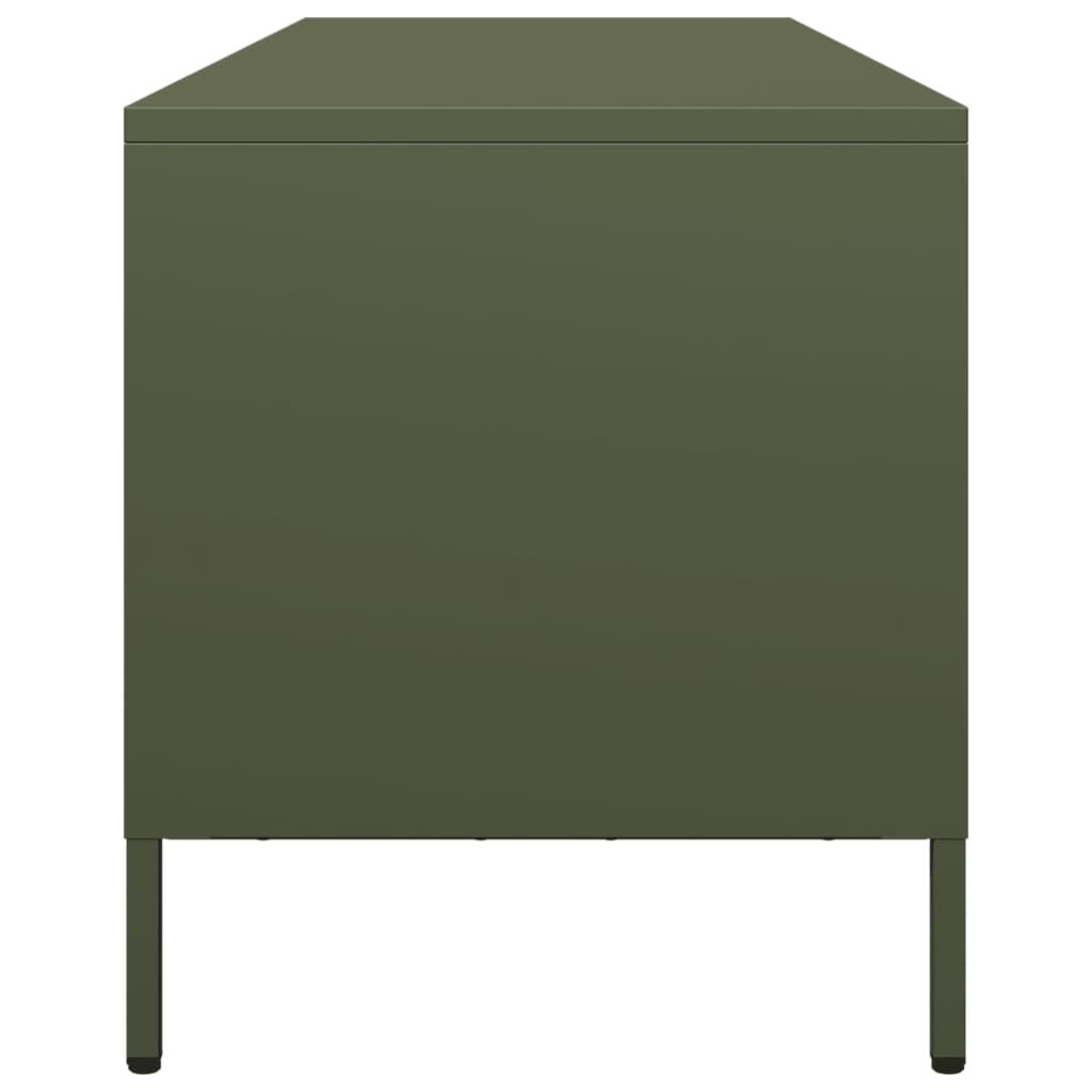 vidaXL Έπιπλο Τηλεόρασης Λαδί 135x39x43,5 εκ. Ατσάλι Ψυχρής Έλασης